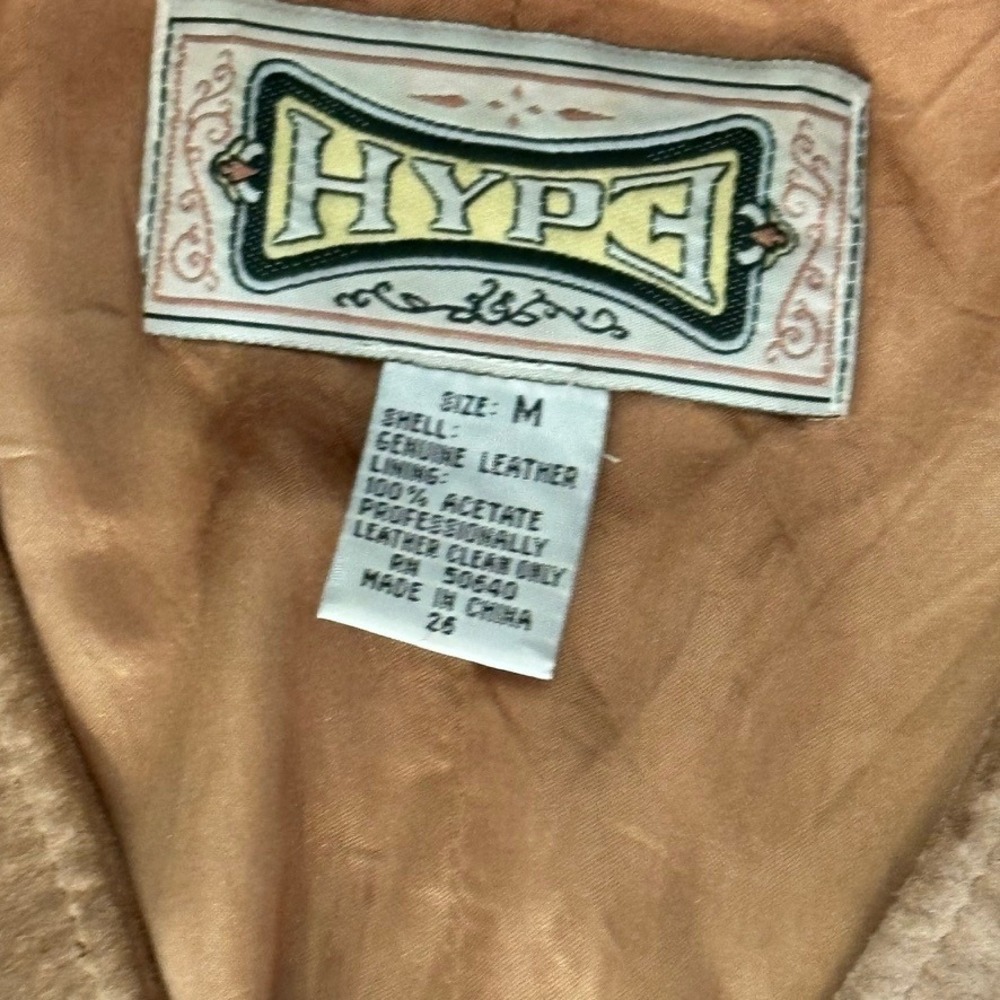 Hype Genuine Leather Suede Vest Tan Brown Western Cowboycore Medium - Picture 8 of 14